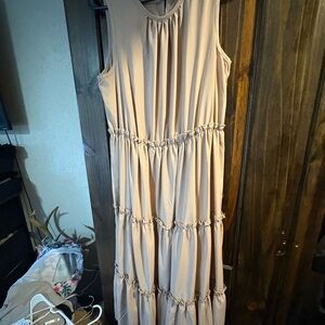 SHEIN Cream Maxi Dress